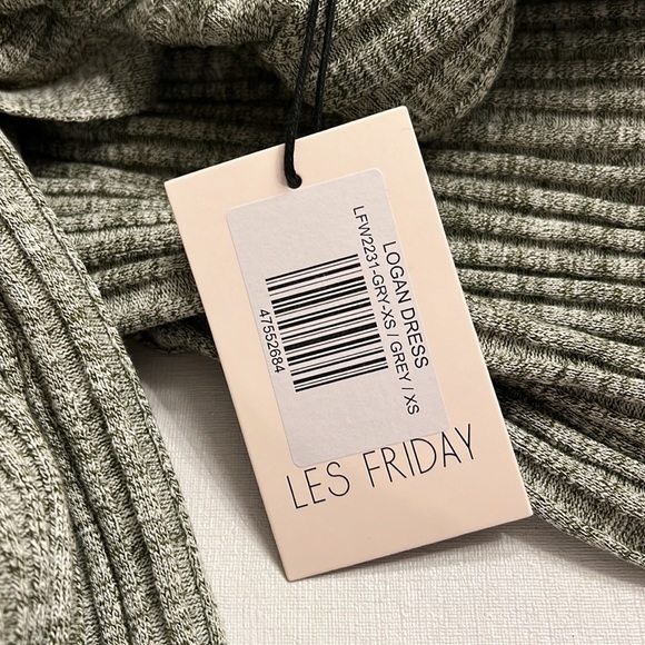 NWT Les Friday Logan Ribbed Knit Button Up Mini Dress - Picture 2 of 5